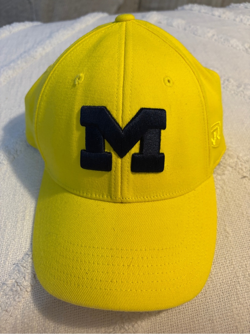 Top of the World Yellow Hat with Black "M" Patch